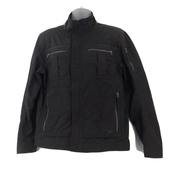 REI Elements Men's Size Medium Military Full Zip Jacket Olive Green - Picture 1 of 12